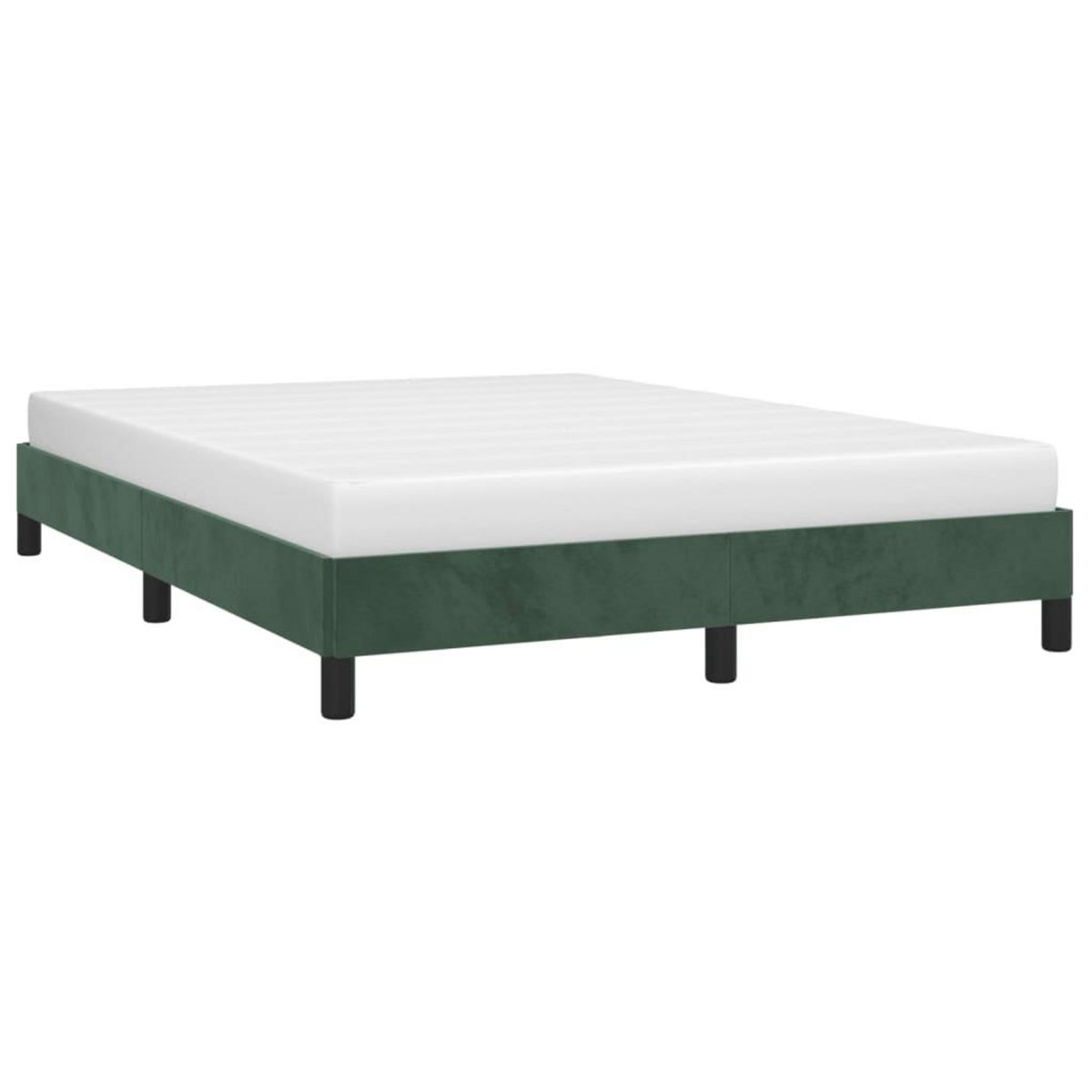 VIDAXL Cadre de lit sans matelas vert fonce 140x200 cm velours