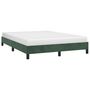 Voir la diapositive 4 : VIDAXL Cadre de lit sans matelas vert fonce 140x200 cm velours
