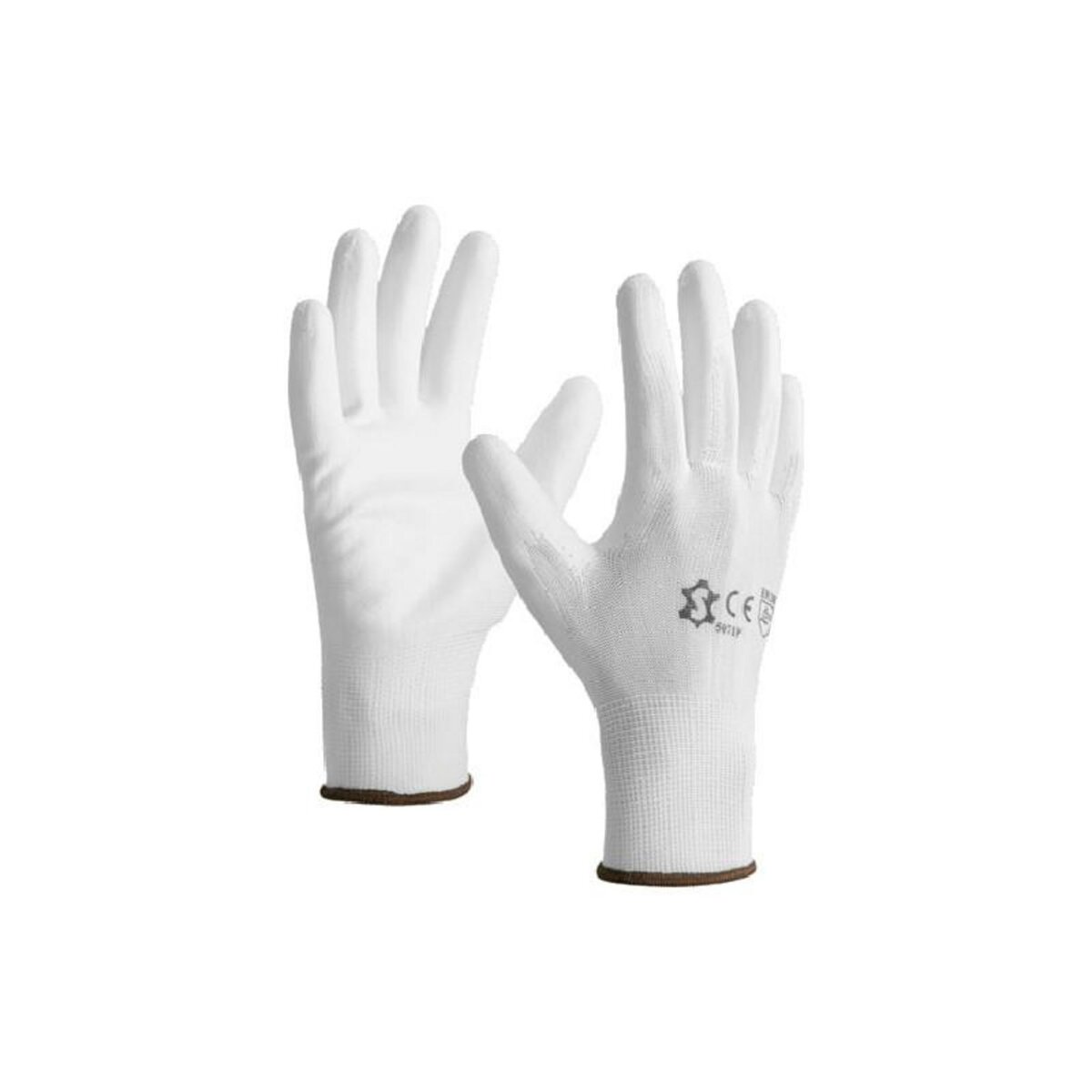 NOTRE SELECTION Gants tricotés en polyester enduction Polyuréthane blanc T9 5071P T.09