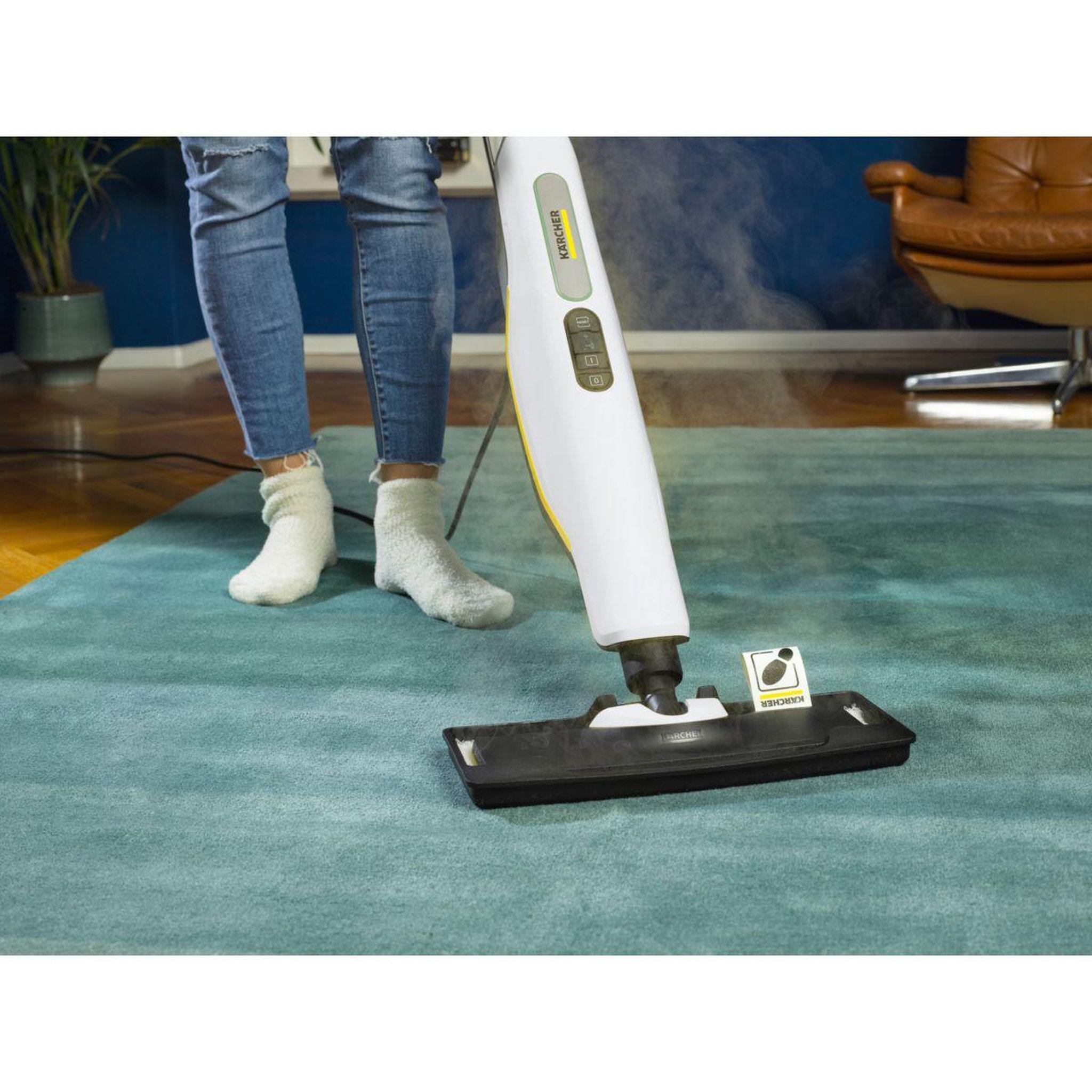 Voir la diapositive 2 : KARCHER Balai vapeur SC 3 Upright Easy Fix white