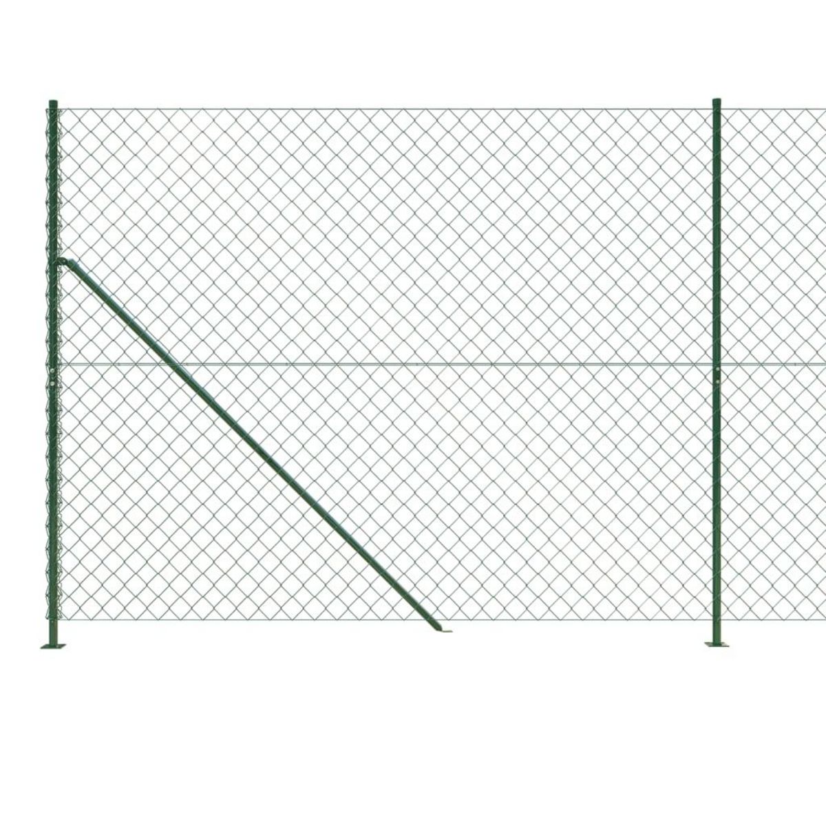 VIDAXL Cloture a mailles losangees avec bride vert 1,8x25 m