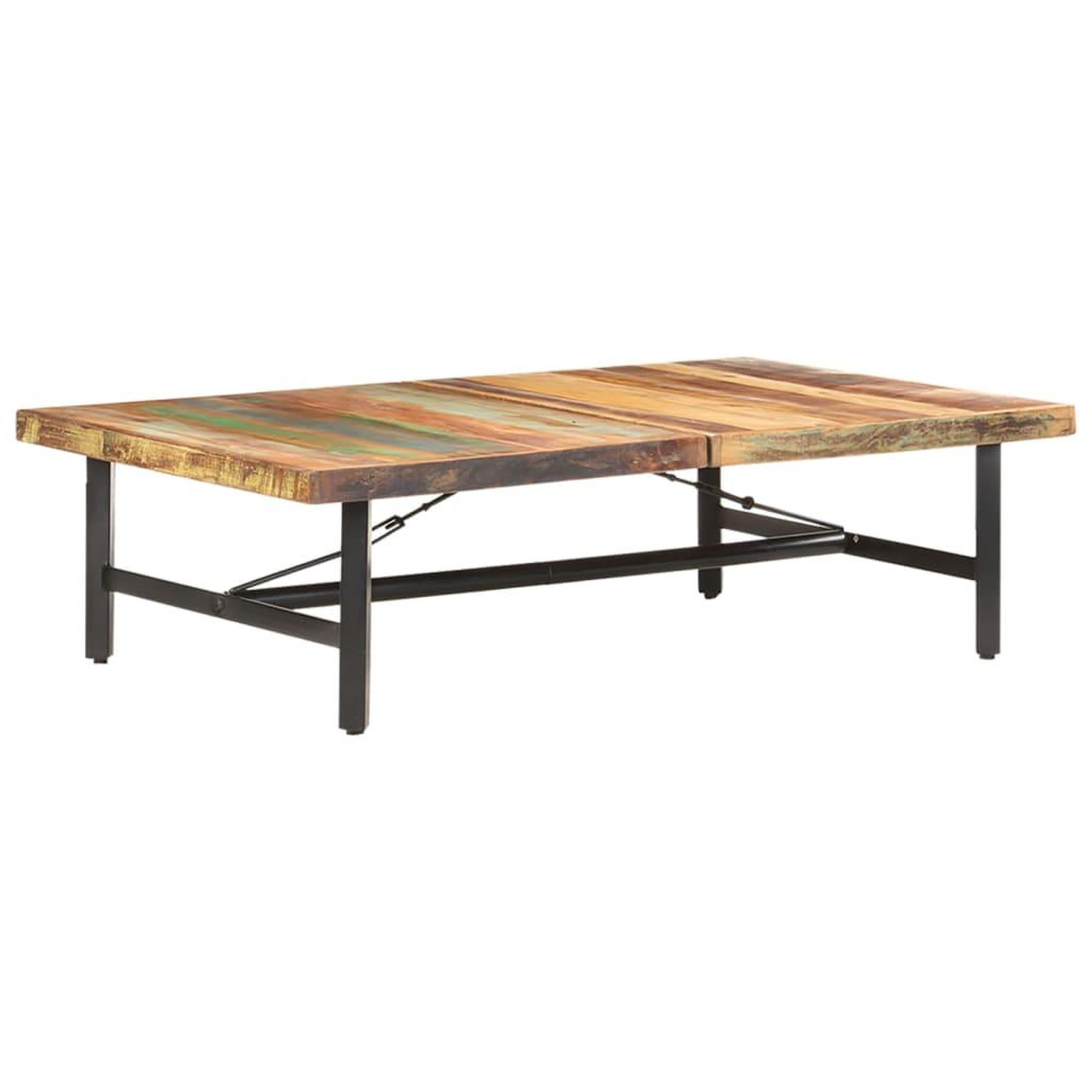 Voir la diapositive 1 : VIDAXL Table basse 142x90x42 cm Bois de recuperation massif