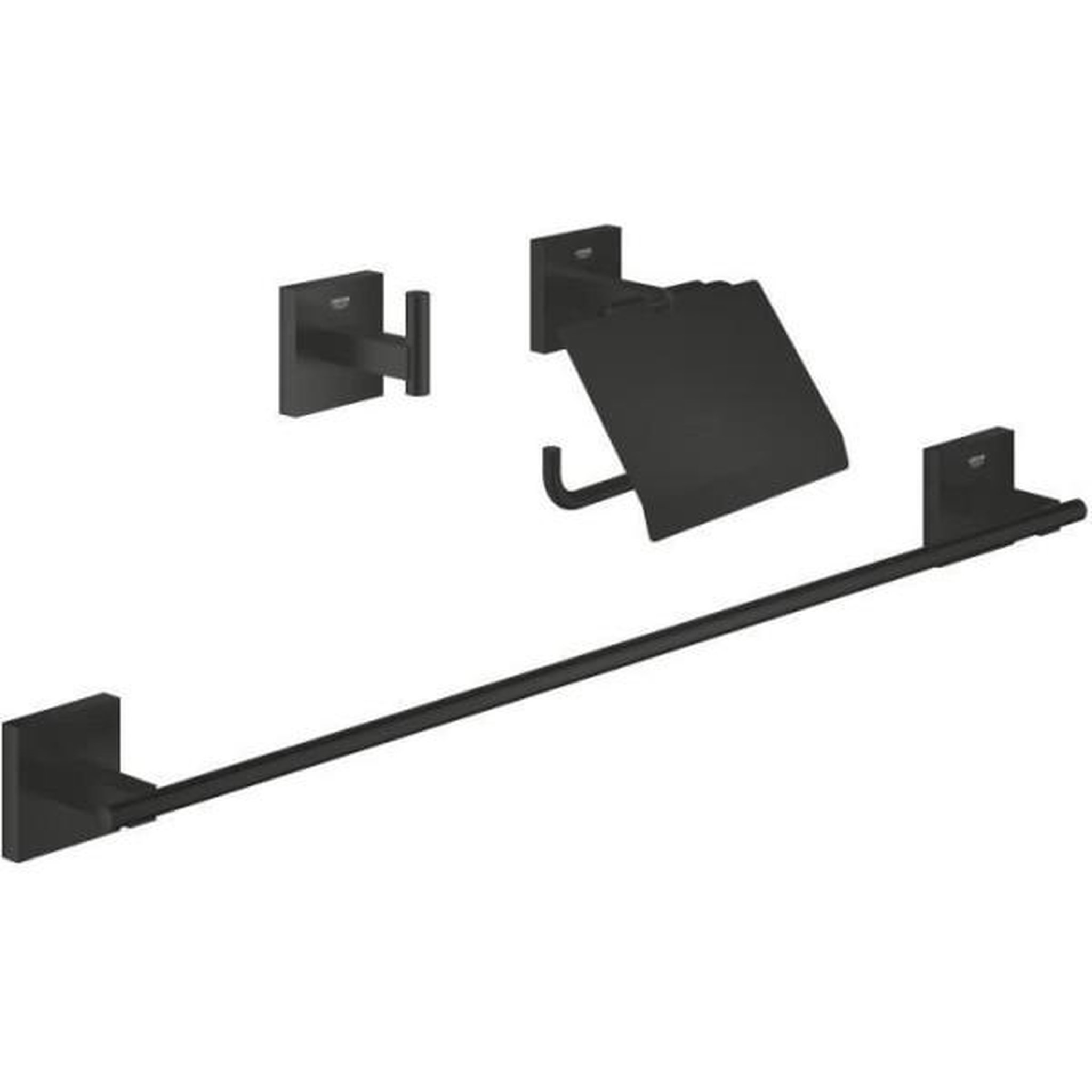 Grohe Set d'accessoires 3 en 1 - grohe - 411242430 - noir mat - métal - douche