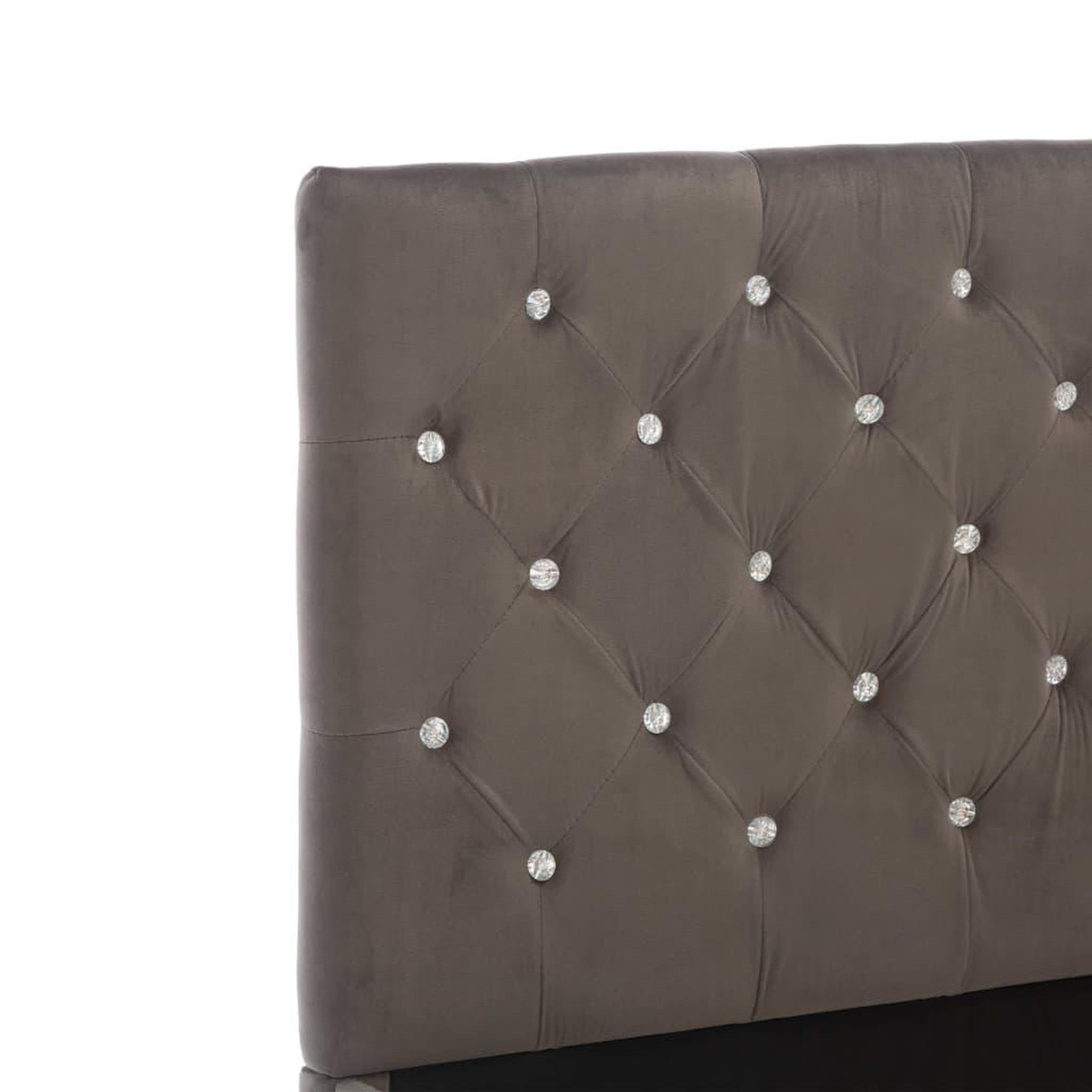 Voir la diapositive 6 : VIDAXL Cadre de lit Gris Tissu 120 x 200 cm