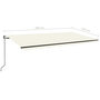 Voir la diapositive 6 : VIDAXL Auvent automatique avec capteur de vent et LED 600x350 cm Creme