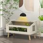 Voir la diapositive 2 : PAWHUT Terrarium vivarium 140L - aération latérale, fenêtres verre trempé, couvercle - bois naturel