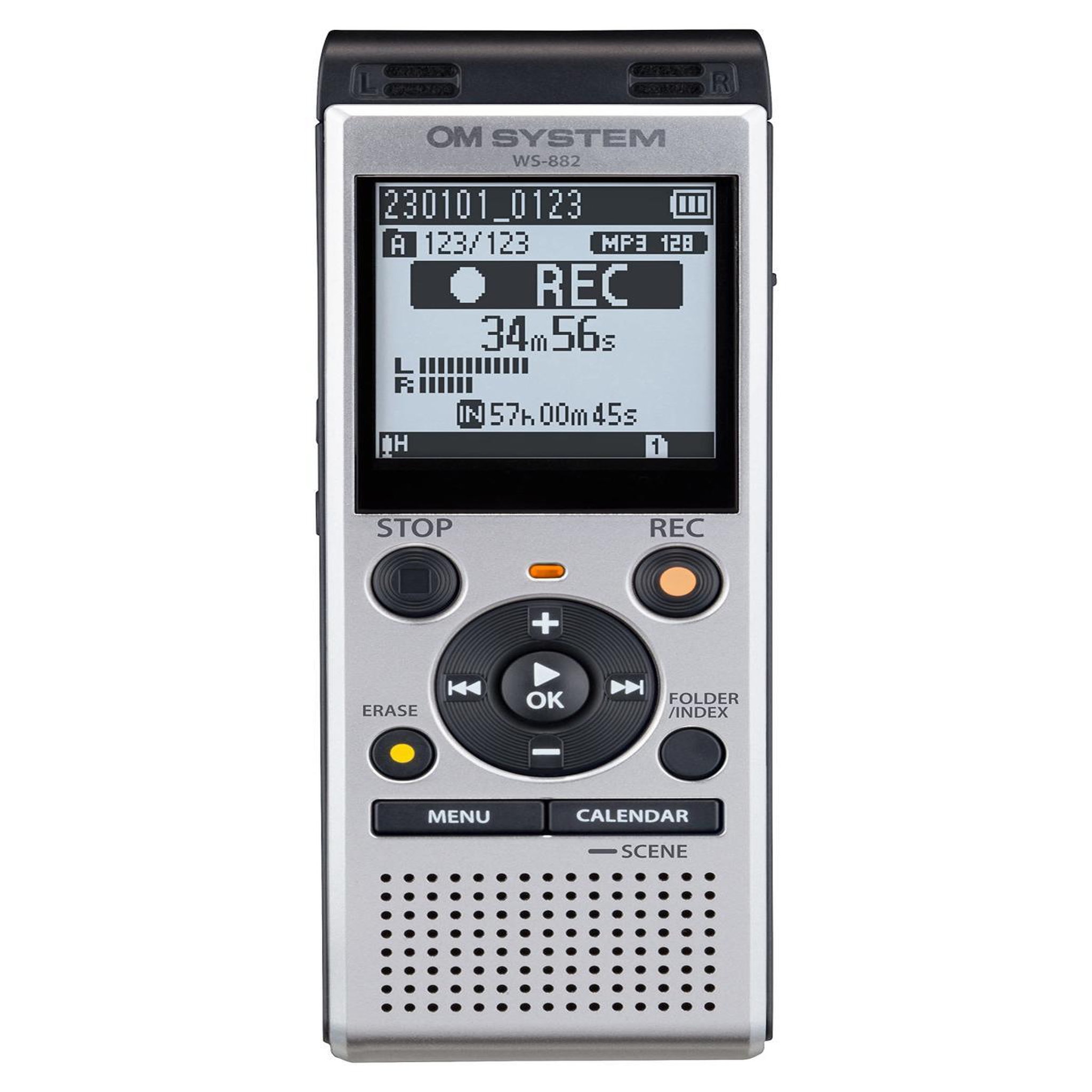 Voir la diapositive 2 : Olympus Dictaphone Olympus OM SYSTEM WS-882 4GB argent