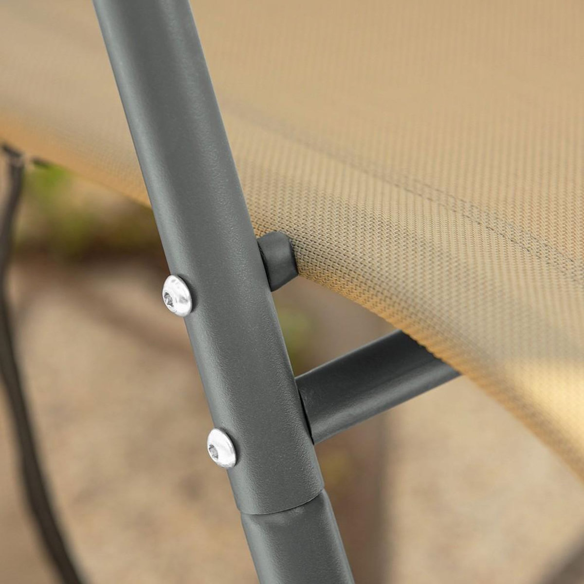 SOBUY SoBuy - Fauteuil À Bascule De Jardin avec poche latérale - Moderne - OGS47