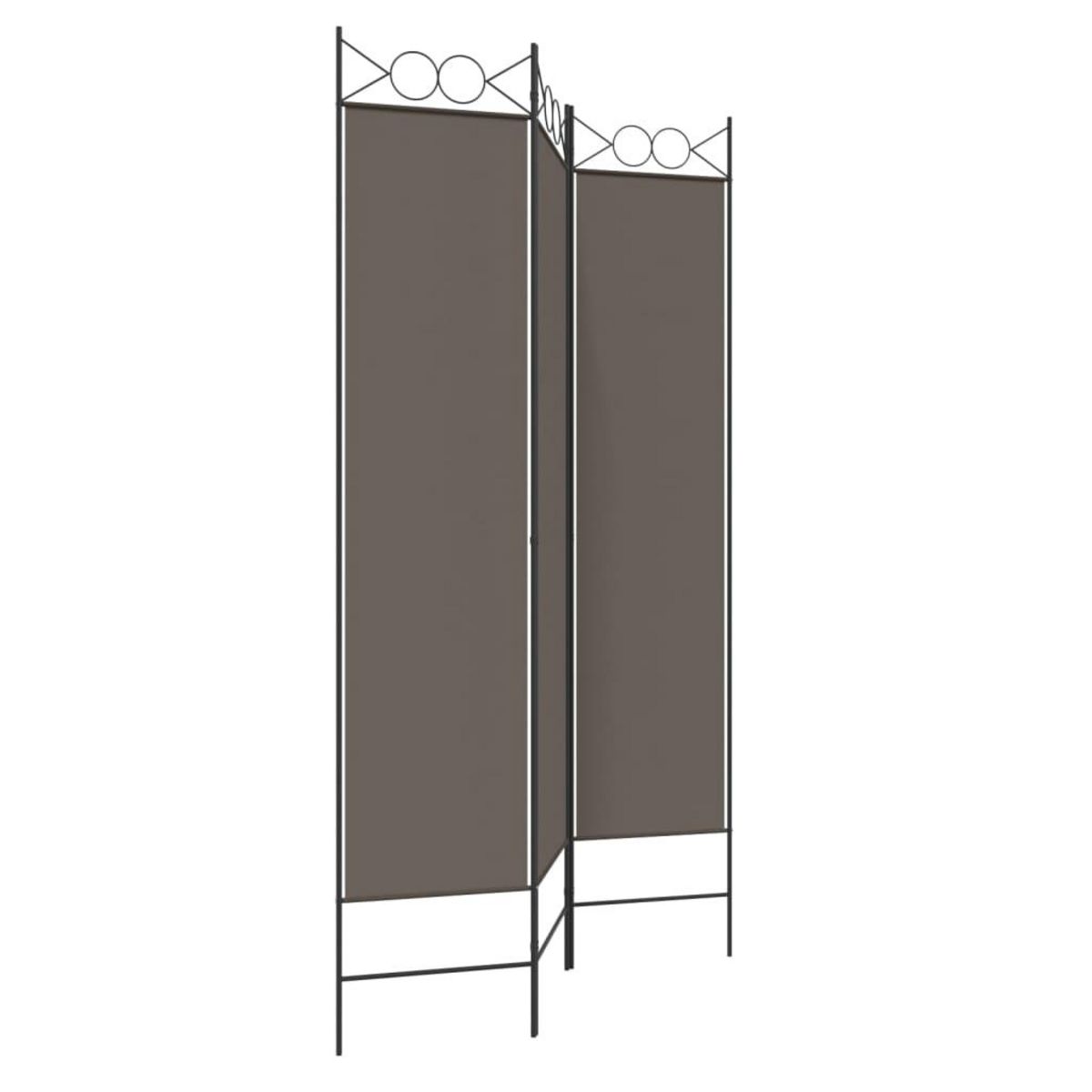 VIDAXL Cloison de separation 3 panneaux Anthracite 120x200 cm Tissu