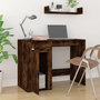 Voir la diapositive 3 : VIDAXL Bureau Chene fume 100x49x75 cm Bois d'ingenierie