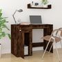 Voir la diapositive 3 : VIDAXL Bureau Chene fume 100x49x75 cm Bois d'ingenierie