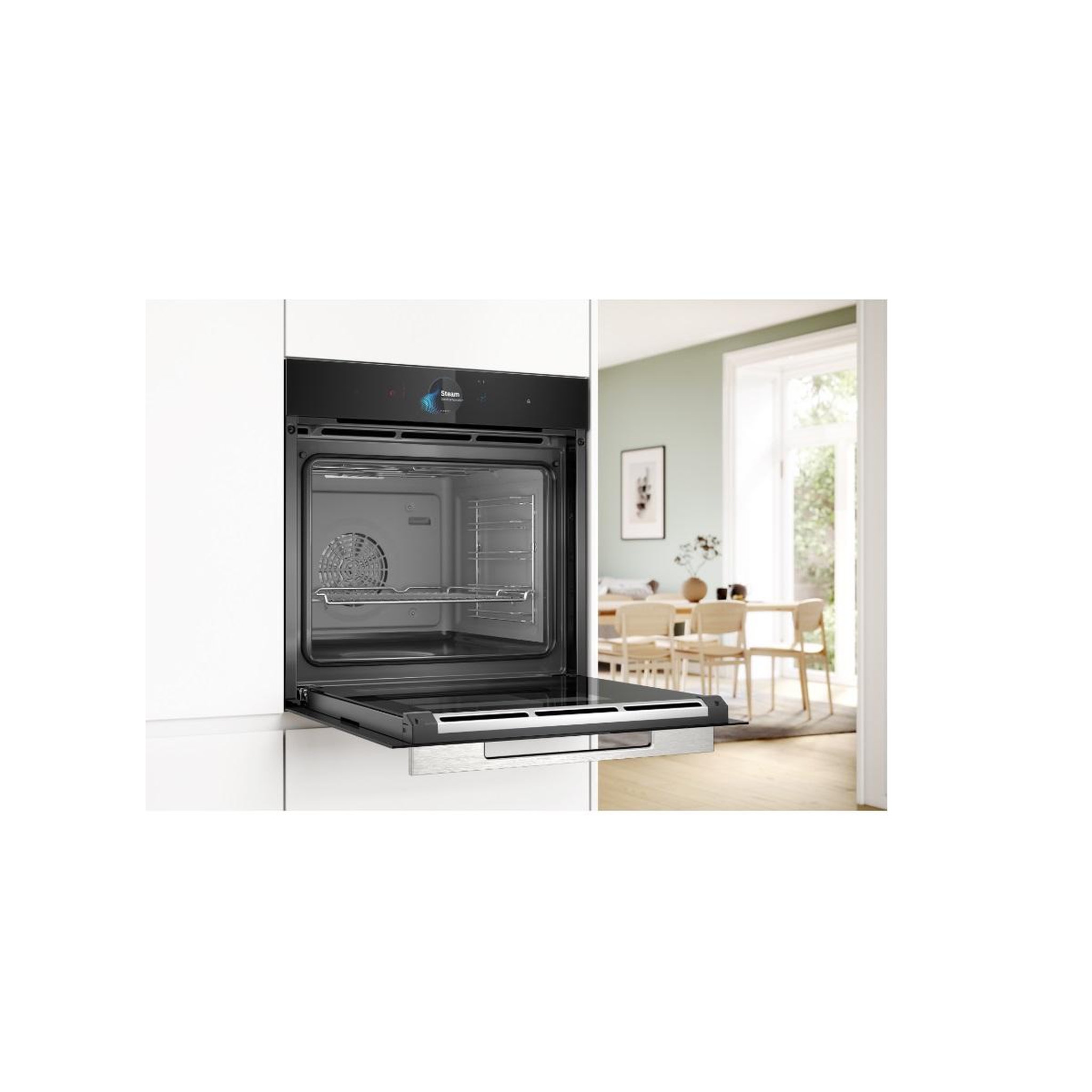 Voir la diapositive 6 : BOSCH Four intégrable combi vapeur 71l 60cm  a+ ecoclean noir - HSG7584B1