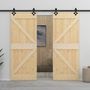 Voir la diapositive 1 : VIDAXL Porte coulissante avec kit de quincaillerie 90x210cm Pin massif