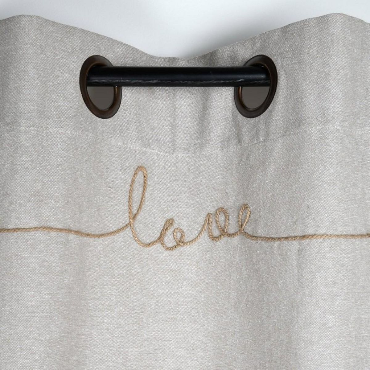 Lovely Casa Rideau à œillets 140x260 cm Imagine coton