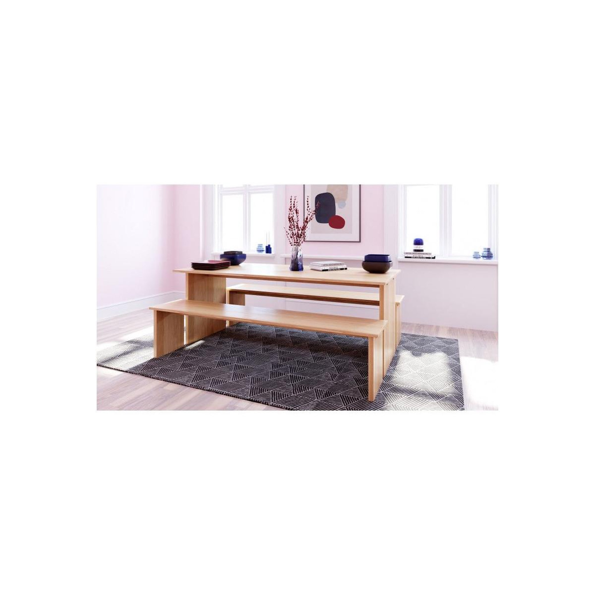 Voir la diapositive 6 : Paris Prix Banc Design en Bois  Stripe  150cm Naturel