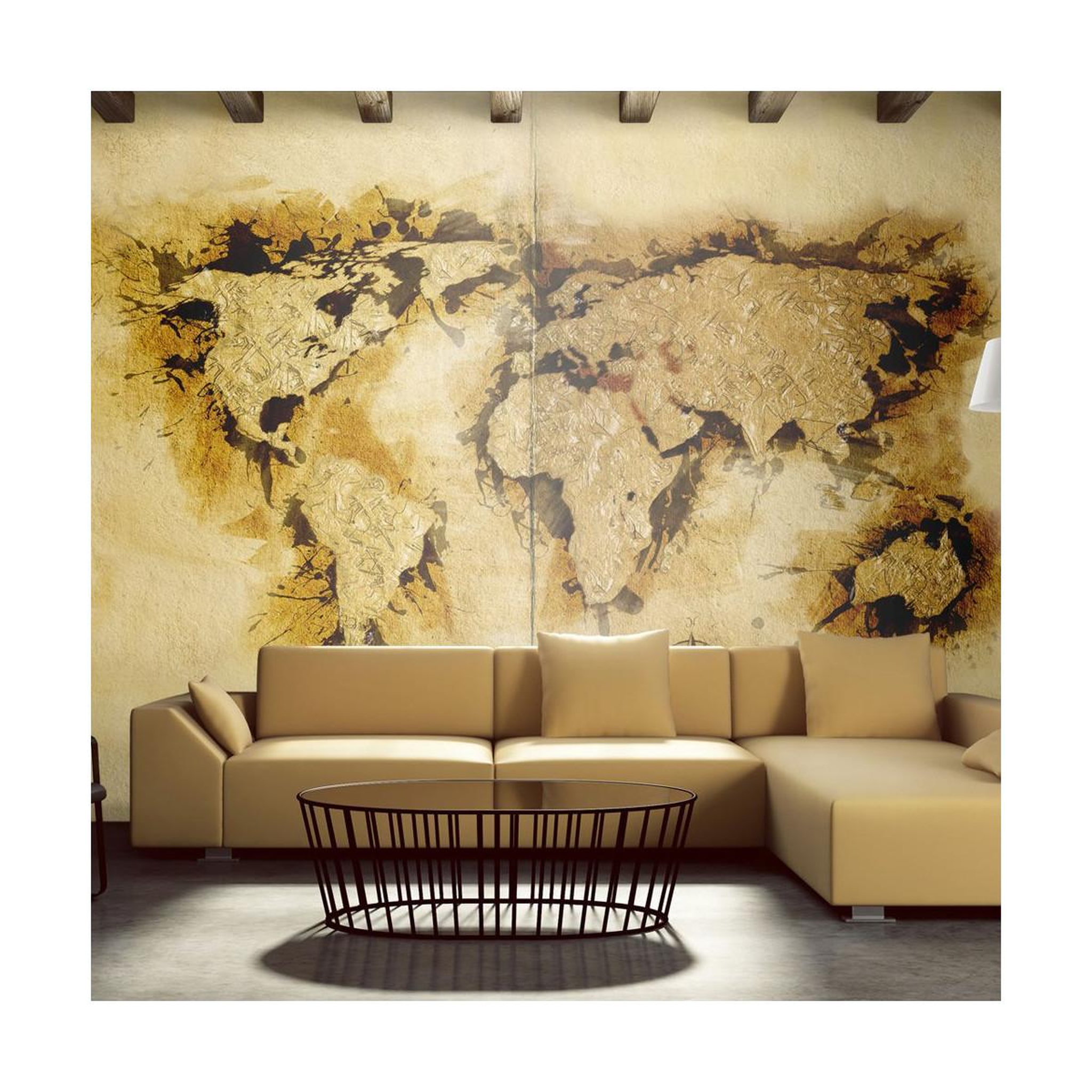 Paris Prix Papier peint  gold diggers' map of the world ii  450x270cm