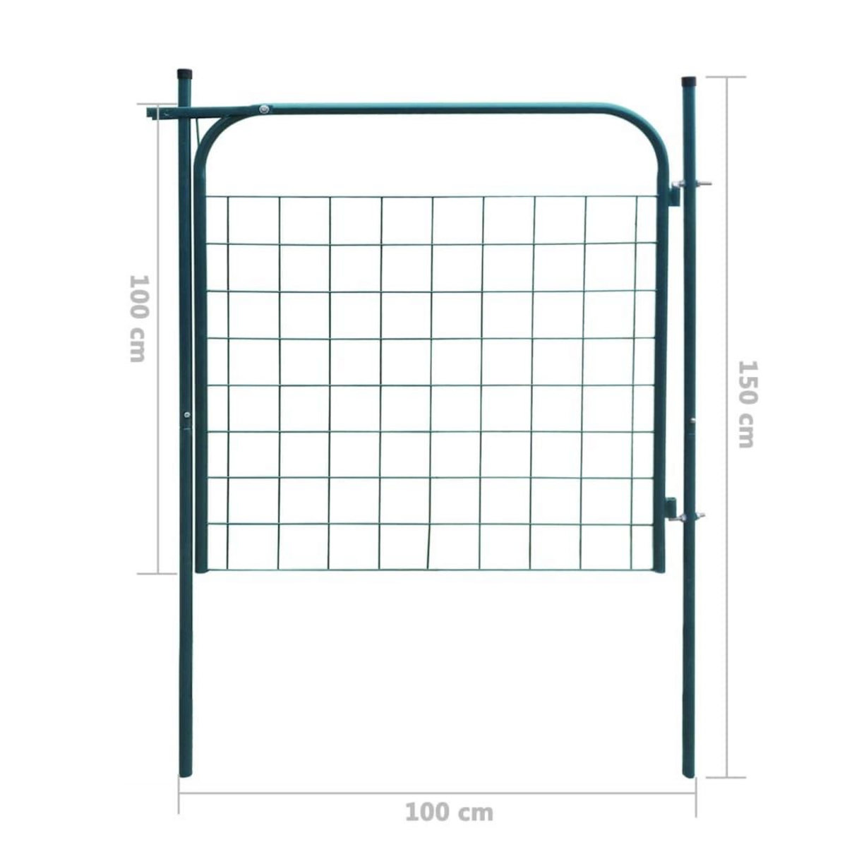 VIDAXL Portail de cloture de jardin 100 x 100 cm Anthracite