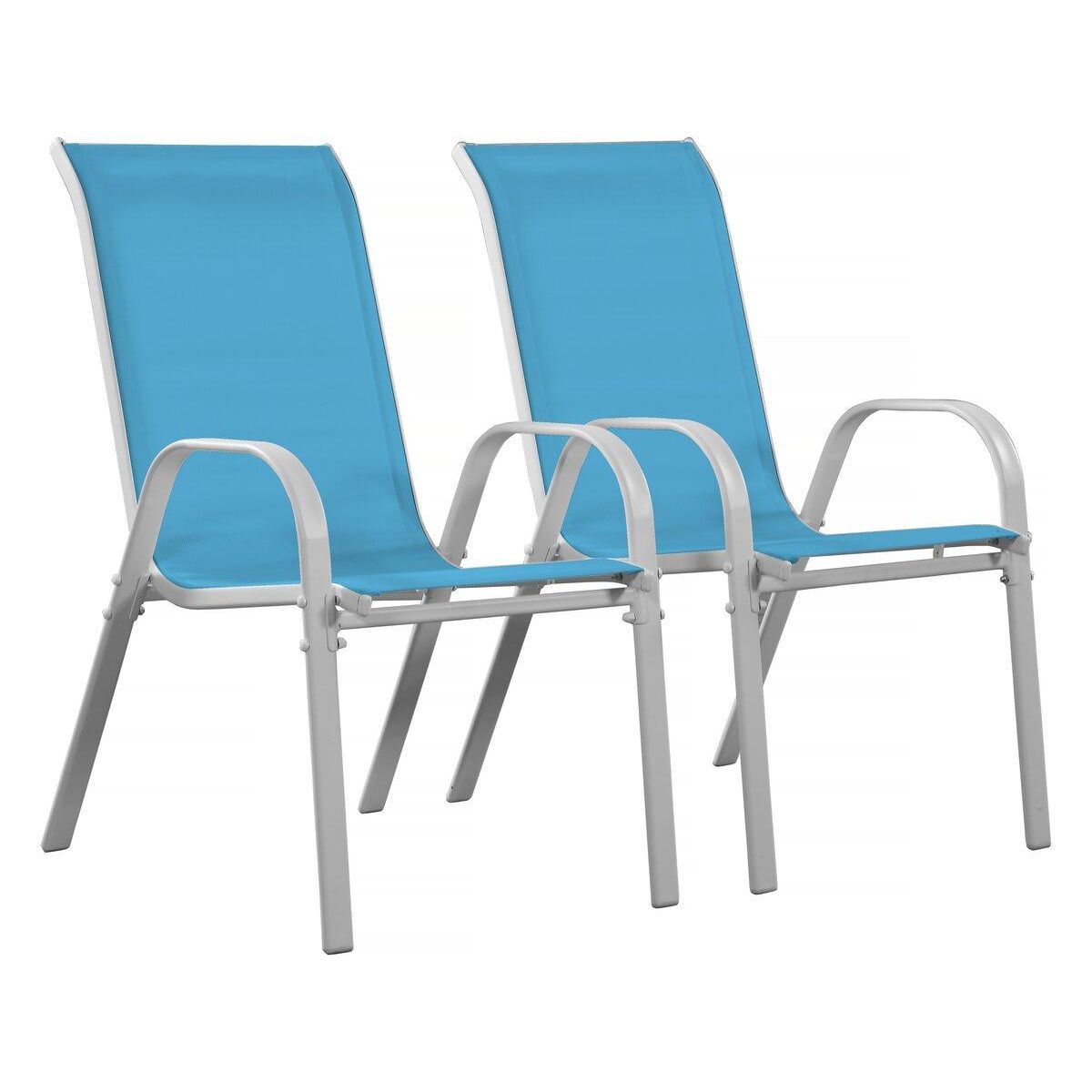 Habitat et Jardin Fauteuil jardin Textilène  Cordoba  - Phoenix - Bleu - Lot de 2