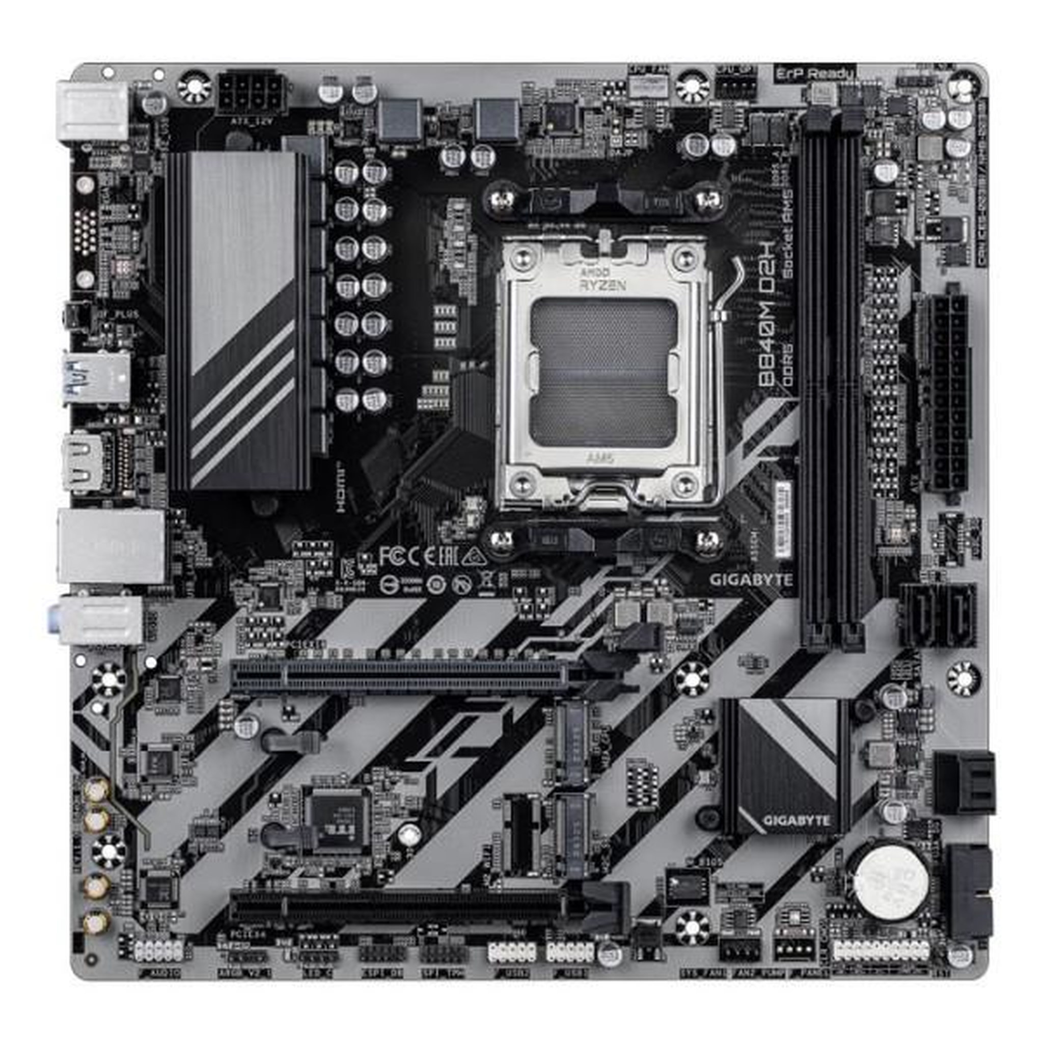 Voir la diapositive 2 : Gigabyte Carte mere - GIGABYTE - B840M D2H - Format Micro-ATX - Chipset AMD B840 - DDR5 & PCIe 5.0