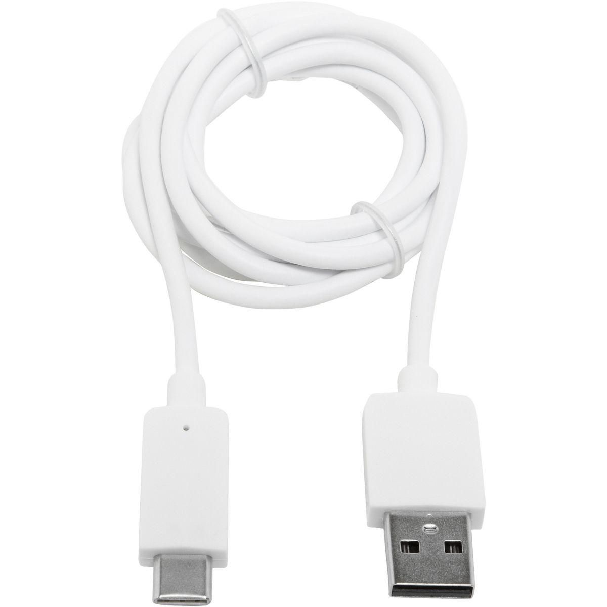 ESSENTIEL B Câble USB C vers USB 1M Blanc