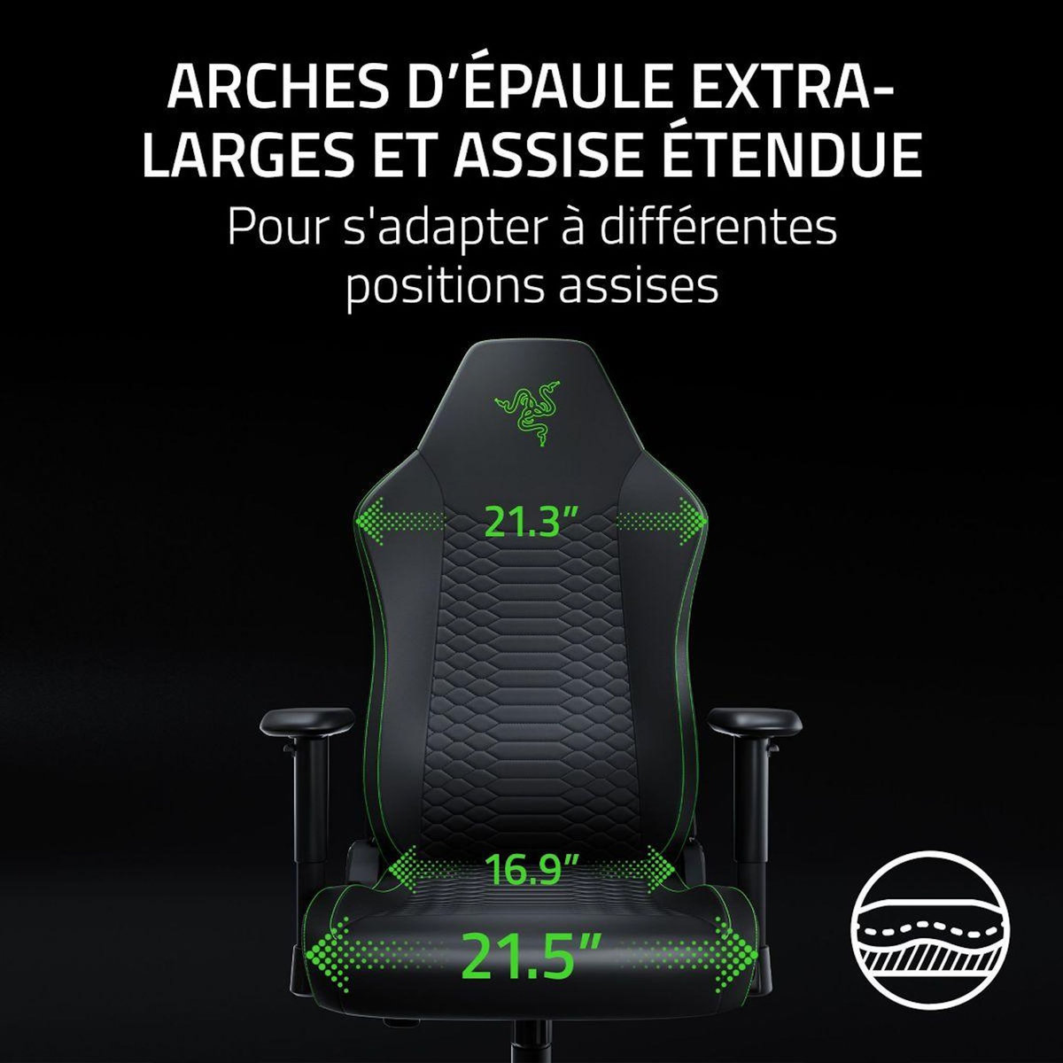 Razer Chaise gaming Iskur V2 NewGen Green