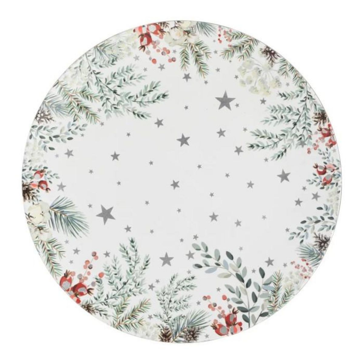 ATMOSPHERA Assiette de Présentation  Laponie  33cm Multicolore