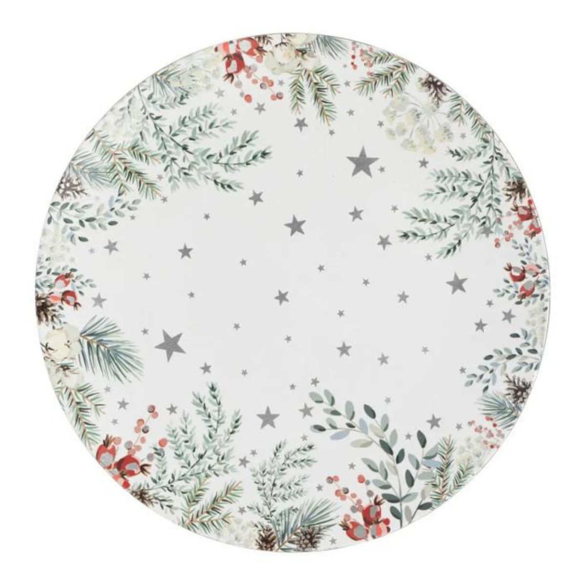 ATMOSPHERA Assiette de Présentation  Laponie  33cm Multicolore