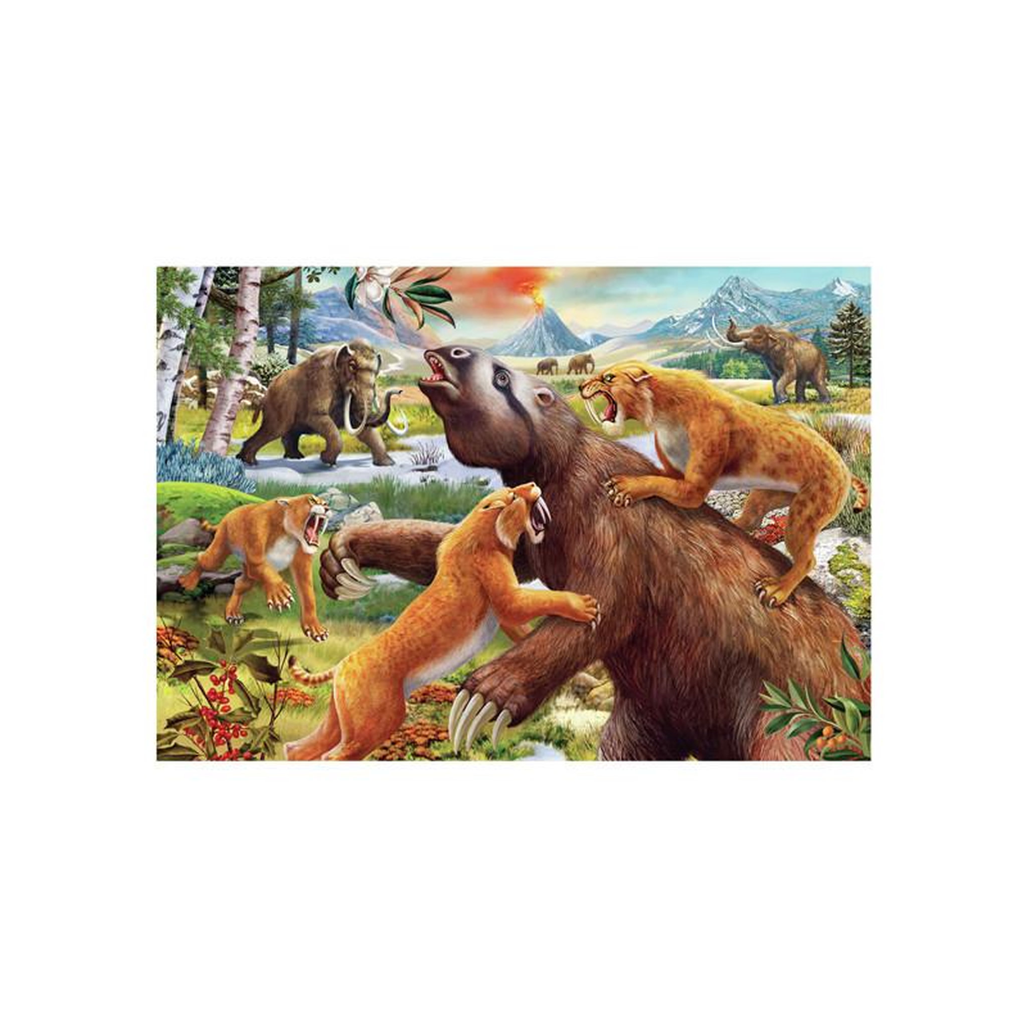 Voir la diapositive 3 : RAVENSBURGER Ravensburger - Jigsaw puzzle Wild Prehistoric Times, 2x24 pcs. 51793