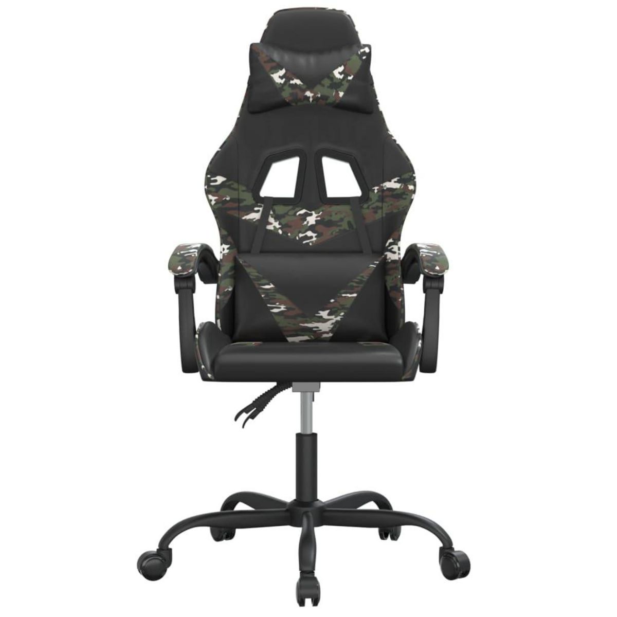VIDAXL Chaise de jeu Noir et camouflage Similicuir