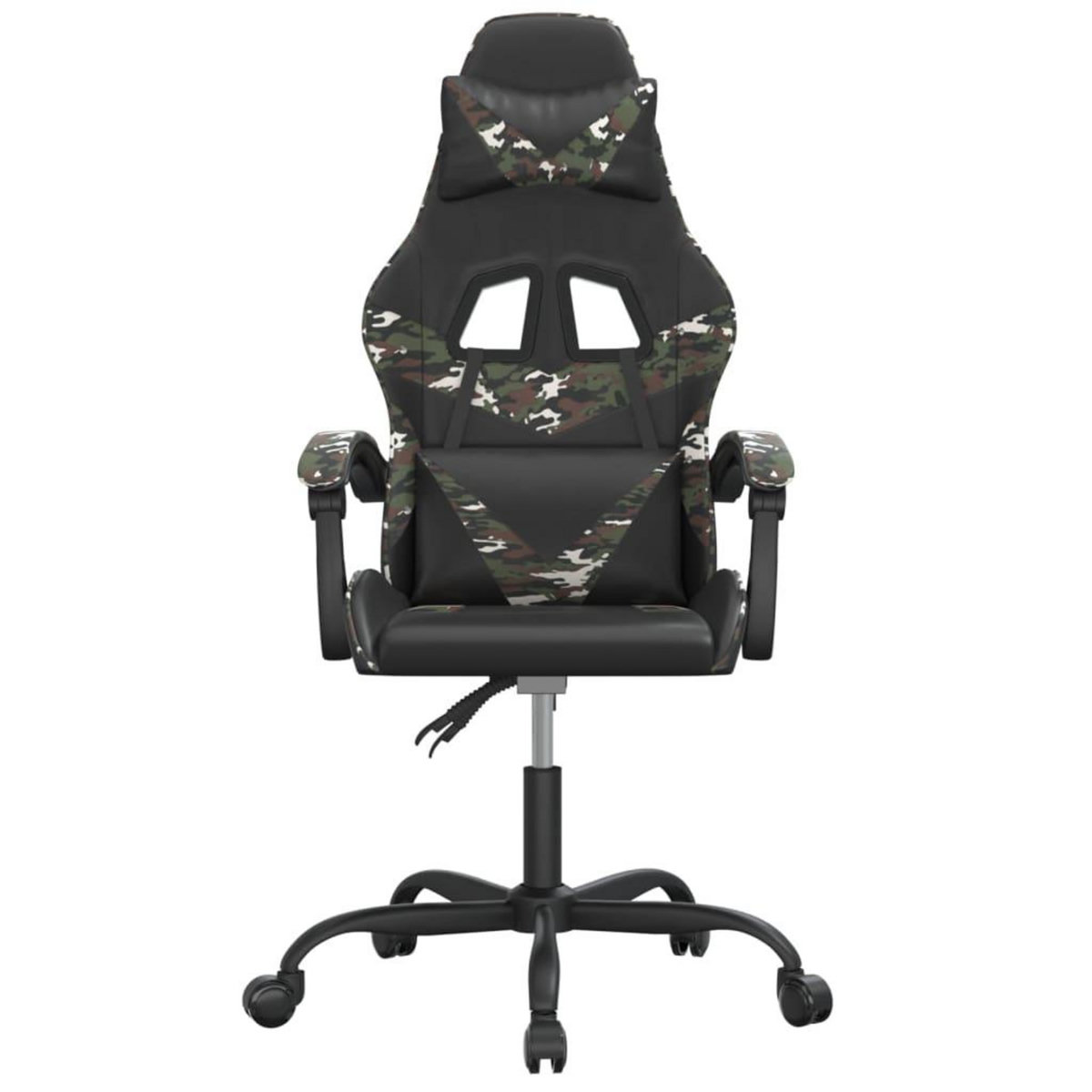 VIDAXL Chaise de jeu Noir et camouflage Similicuir