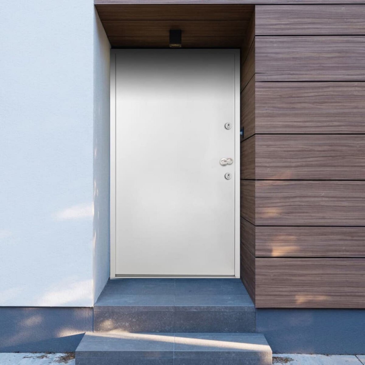VIDAXL Porte d'entree Aluminium Blanc 110x207,5 cm