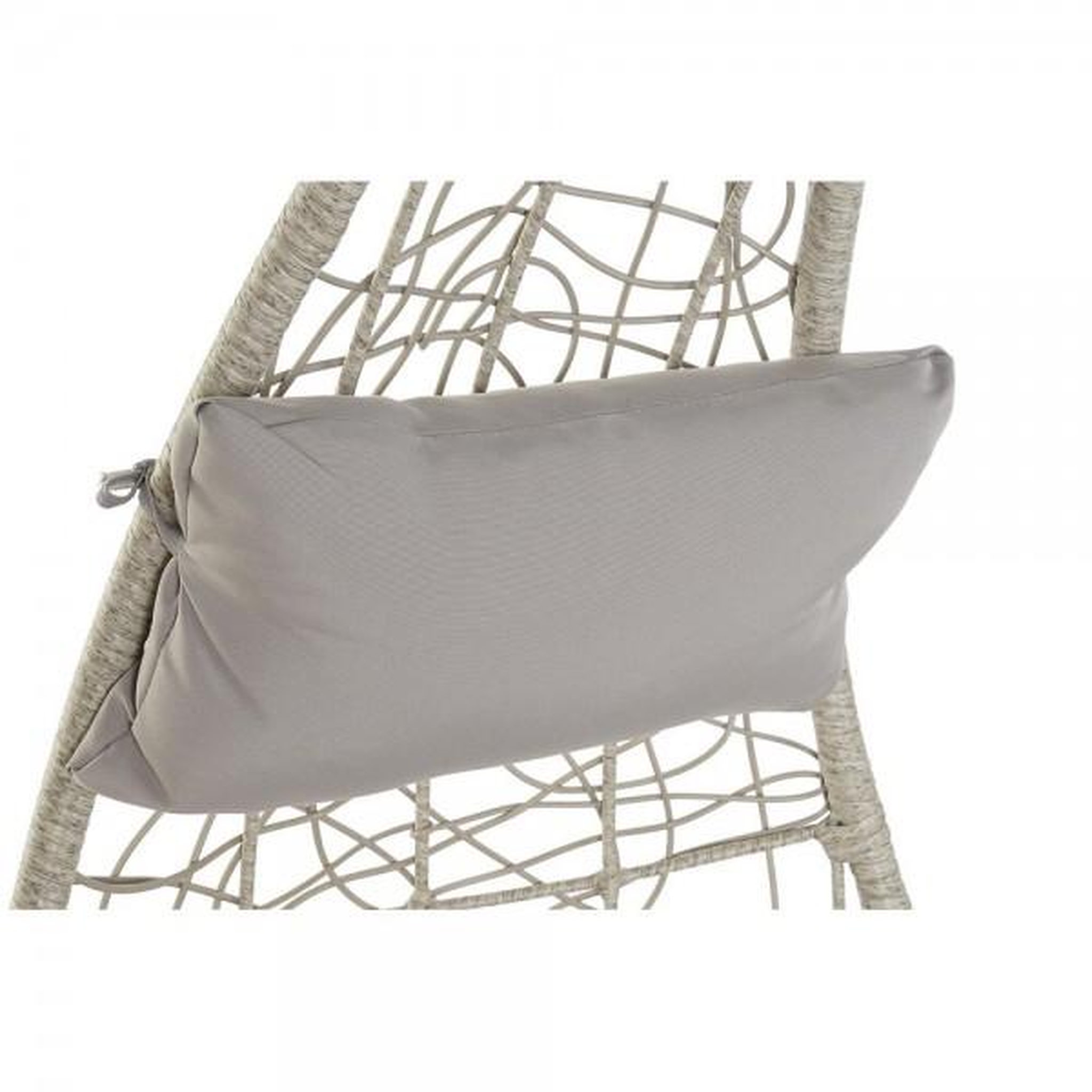 Voir la diapositive 3 : MARKET24 Fauteuil de jardin suspendu DKD Home Decor 82 x 75 x 125 cm Métal rotin synthétique Gris clair (82 x 75 x 125 cm)