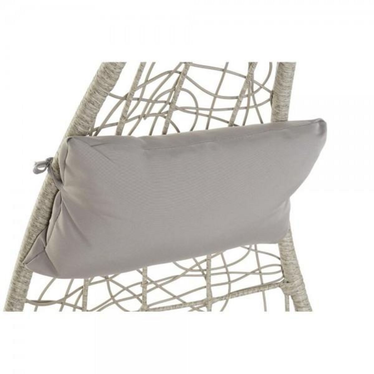 MARKET24 Fauteuil de jardin suspendu DKD Home Decor 82 x 75 x 125 cm Métal rotin synthétique Gris clair (82 x 75 x 125 cm)