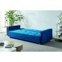 Voir la diapositive 3 : CONCEPT USINE Canapé scandinave convertible 3 places en tissu bleu canard COPENHAGUE