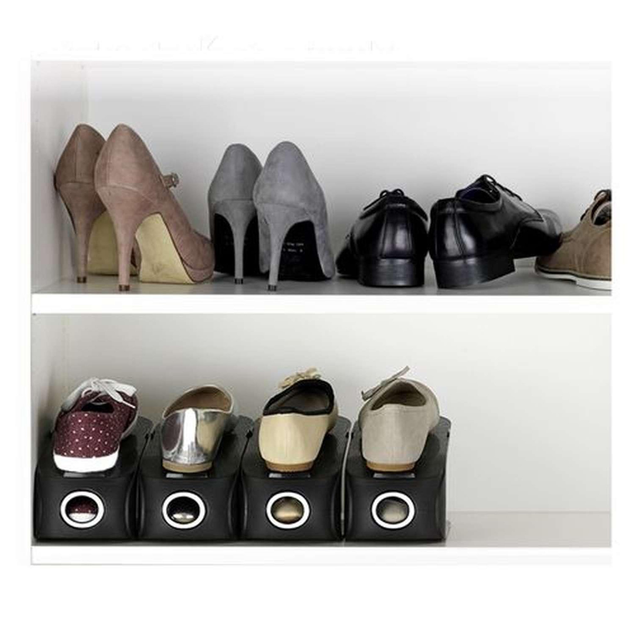 Voir la diapositive 5 : Wenko Lot de 4 supports pour chaussures - noir