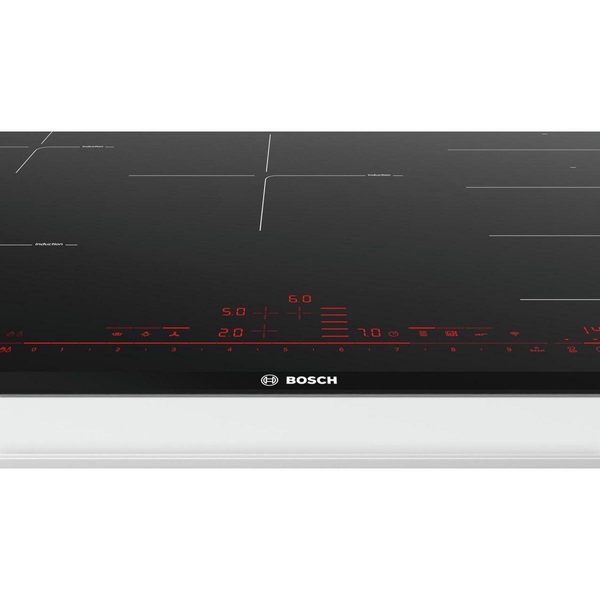 BOSCH Table de cuisson à induction 80cm 5 feux 7400w flexinduction noir - pxv875dv1e