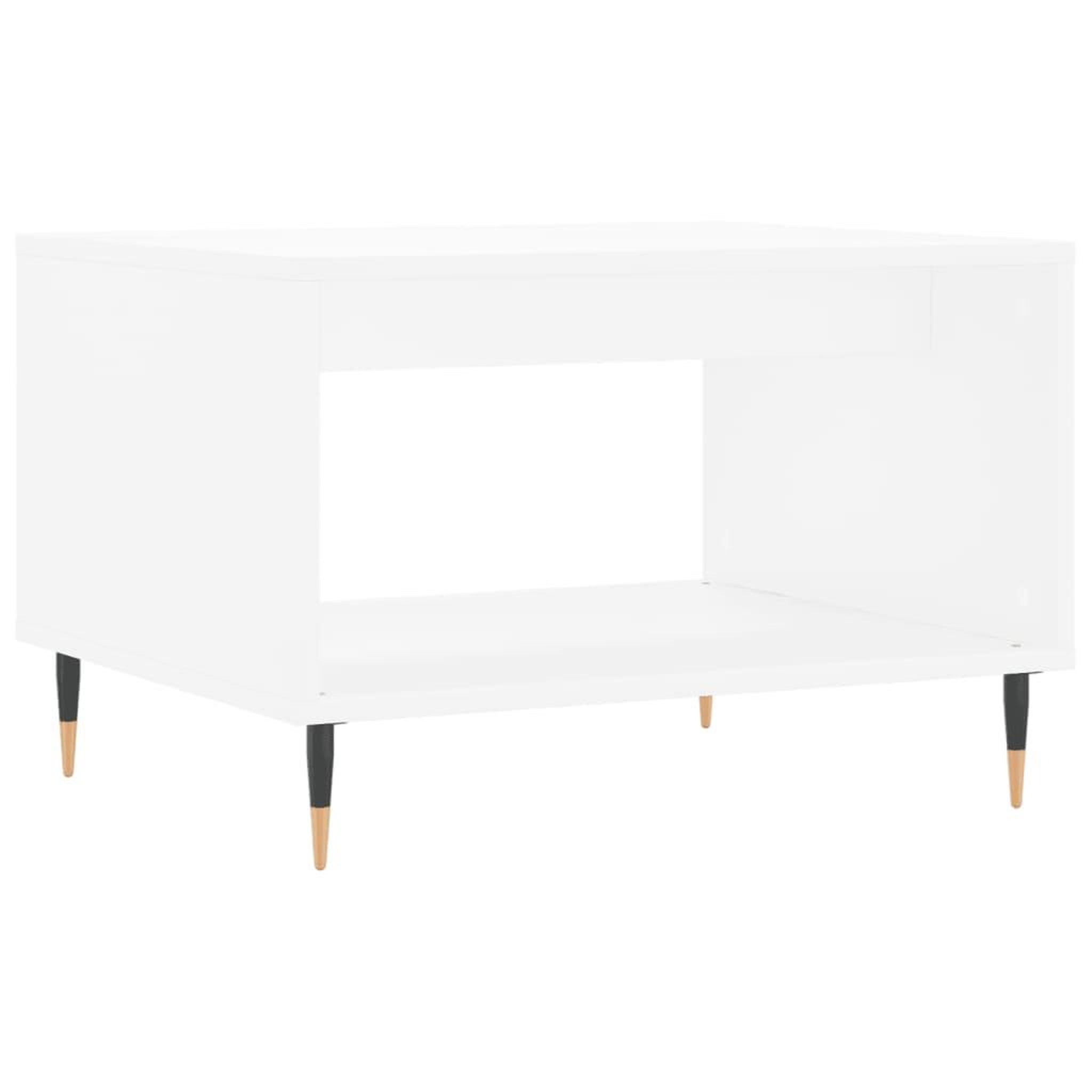 Voir la diapositive 2 : VIDAXL Table basse blanc 60x50x40 cm bois d'ingenierie