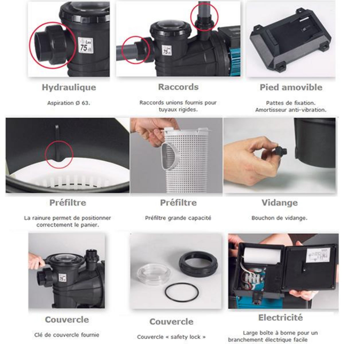 Espa Pompe à filtration 18m3/h mono - silver 18m