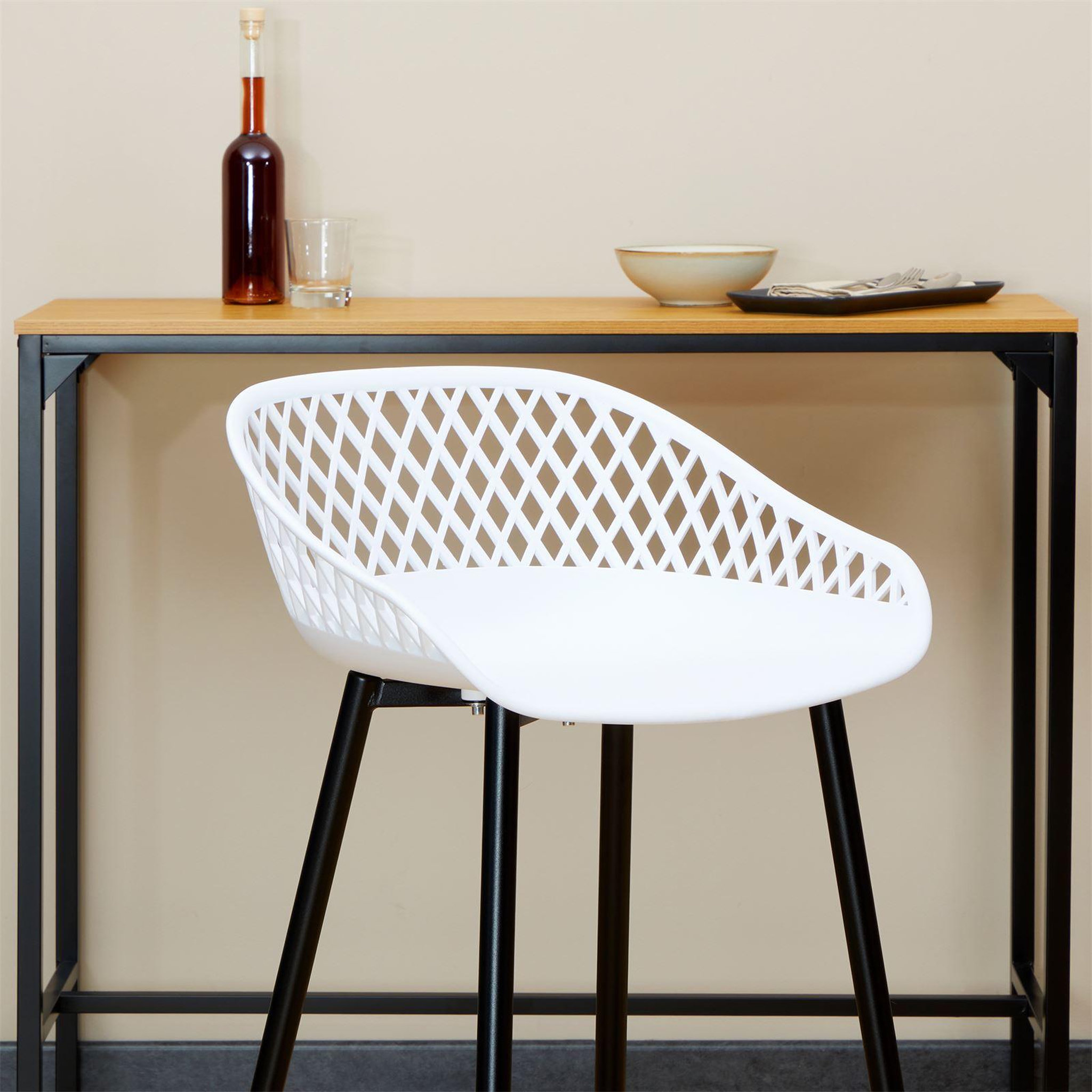 Voir la diapositive 4 : IDIMEX Lot de 2 tabourets de bar IREK, en plastique
