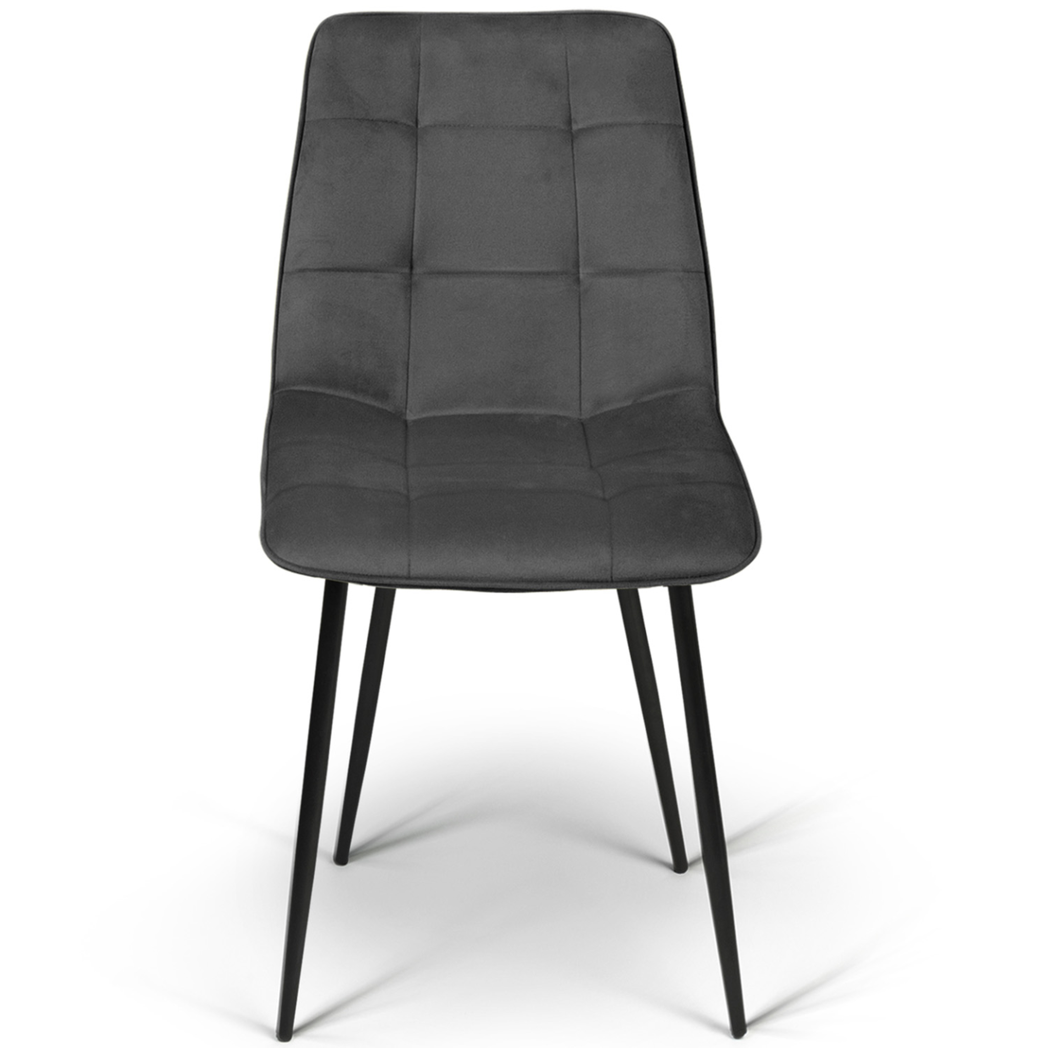 Voir la diapositive 3 : ID MARKET Lot de 6 chaises mila en velours mix color terracotta x2, gris foncé x2 et beige x2