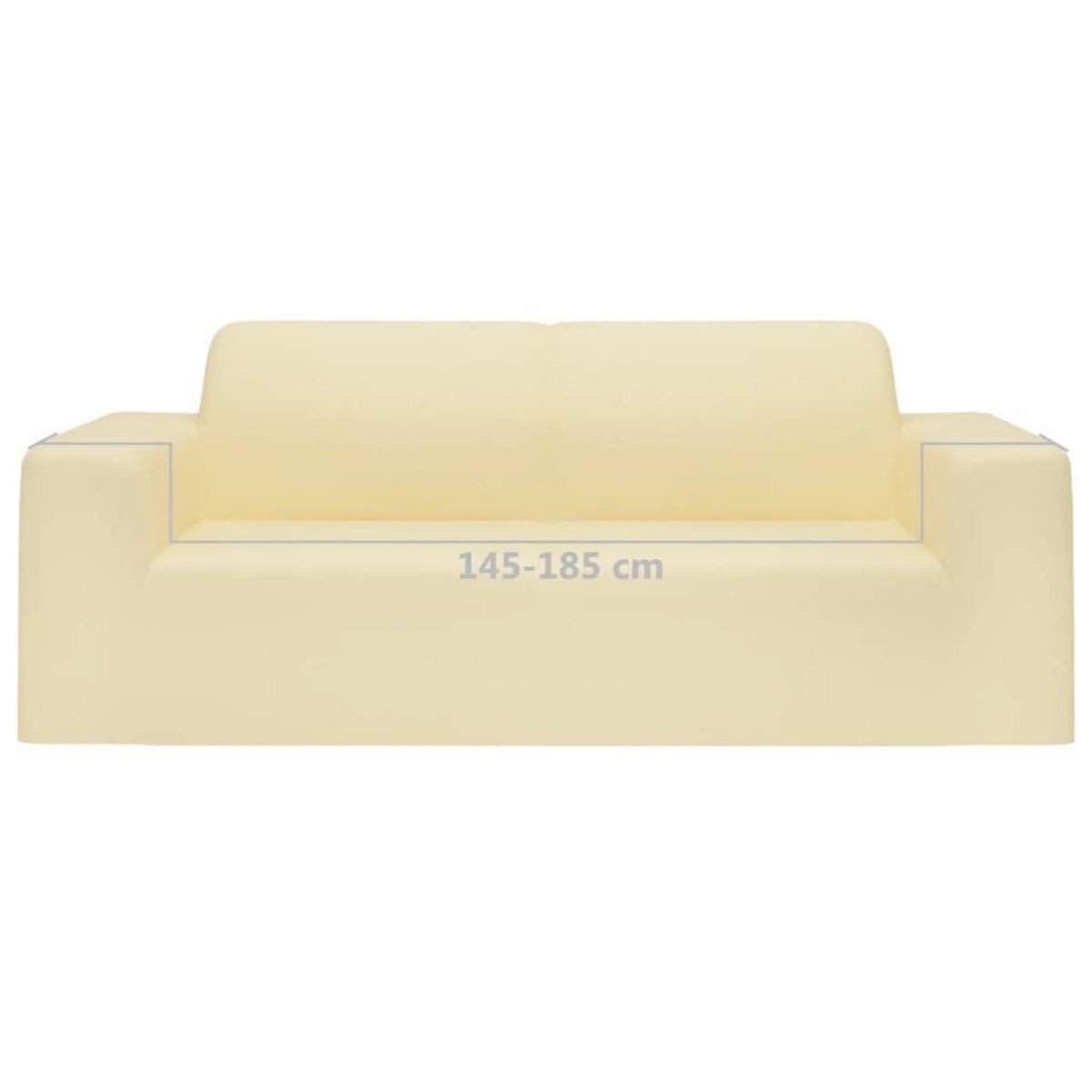 VIDAXL Housse extensible de canape 2 places Creme Jersey de polyester