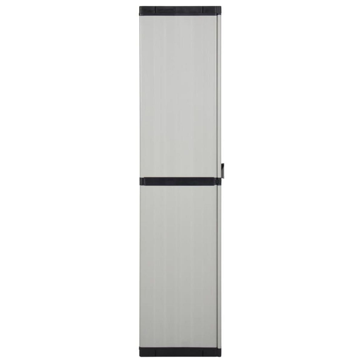 VIDAXL Armoire de rangement de jardin 3 etageres Gris/noir 68x40x168cm