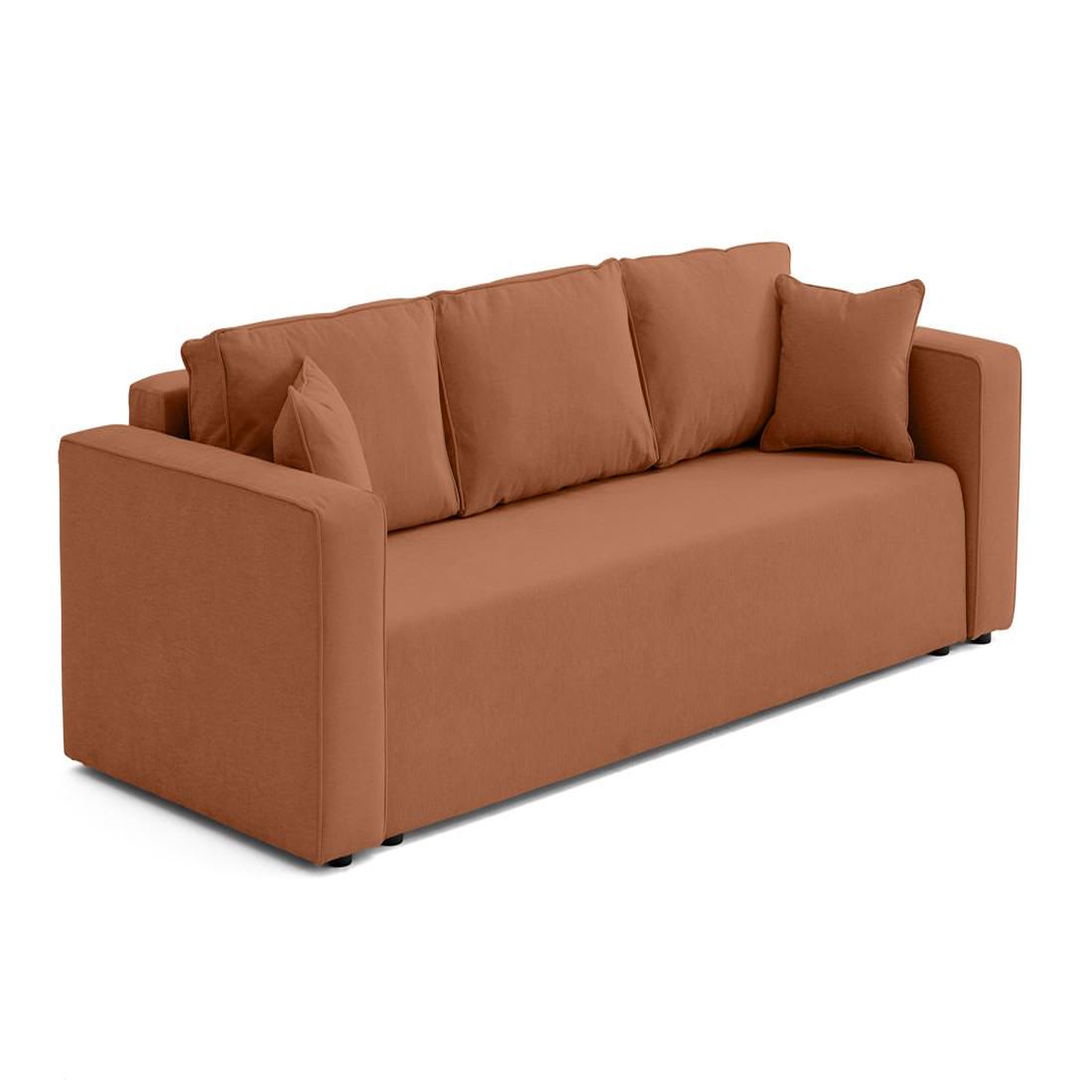 Voir la diapositive 5 : BEST MOBILIER Topaze - canapé 3 places - convertible avec coffre - en tissu