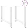 Voir la diapositive 3 : VIDAXL Pieds de table basse blanc 2 pcs 90x(72-73) cm acier