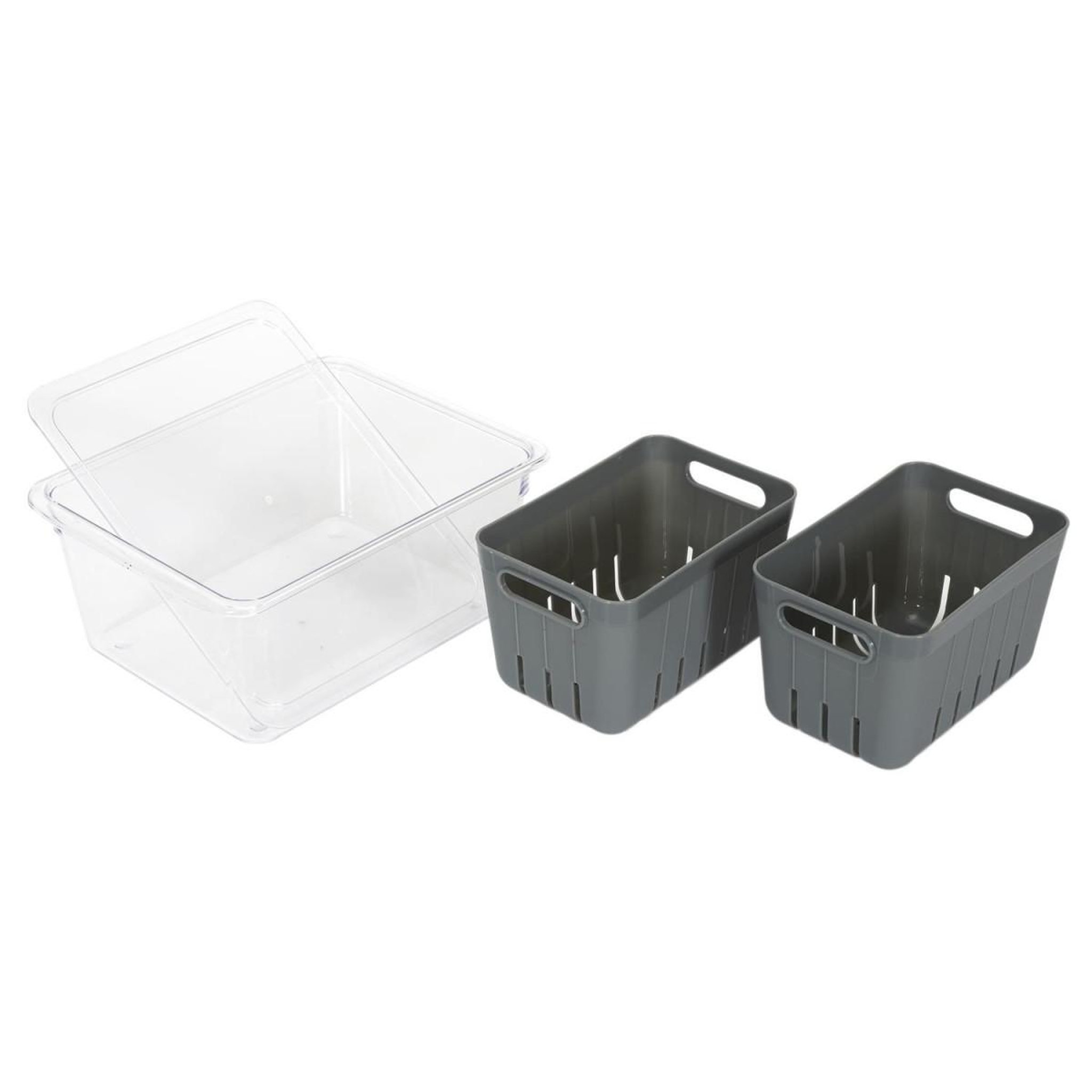 Voir la diapositive 4 : COOK CONCEPT Boîte de Conservation  2 Boîtes  22cm Gris