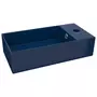 VIDAXL Lavabo de salle de bain avec trop-plein Ceramique Bleu fonce