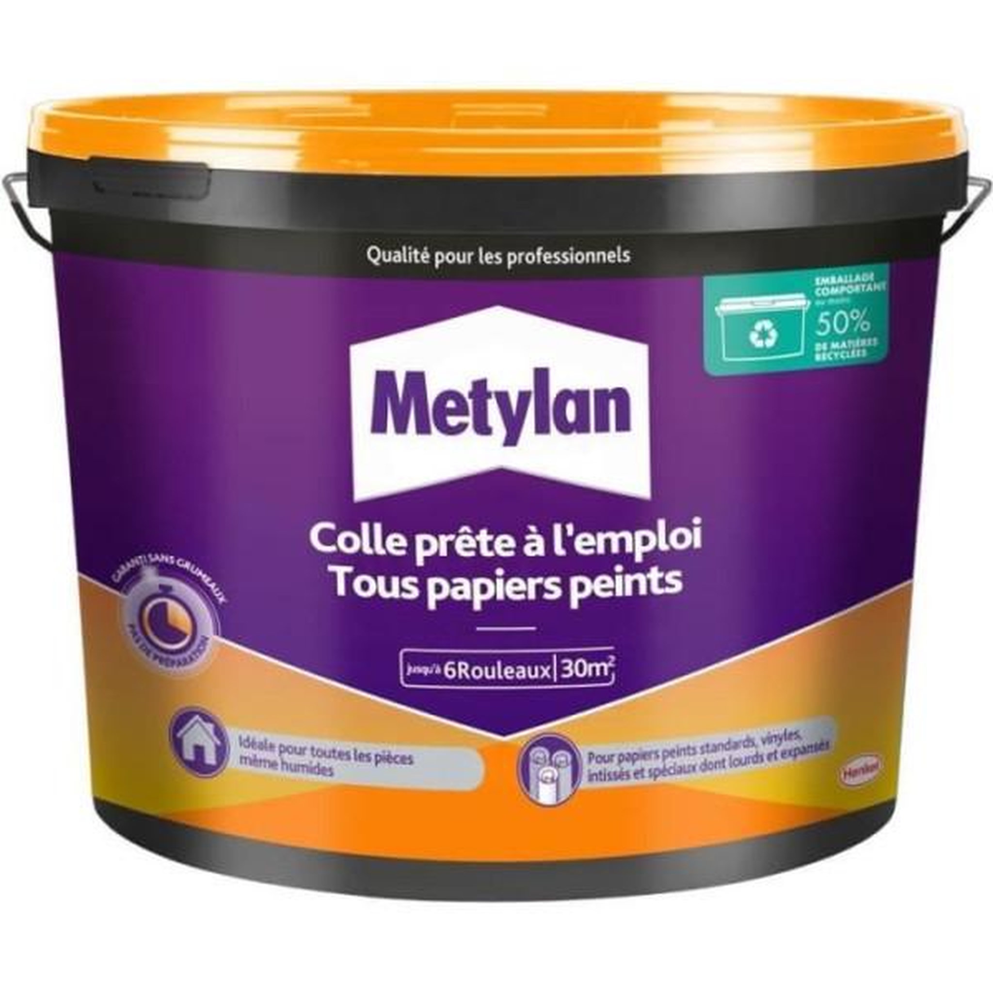 METYLAN Colle - METYLAN - 2958245 - Pret a l'Emploi - Tous Papiers Peints - Seau - 4,5kg