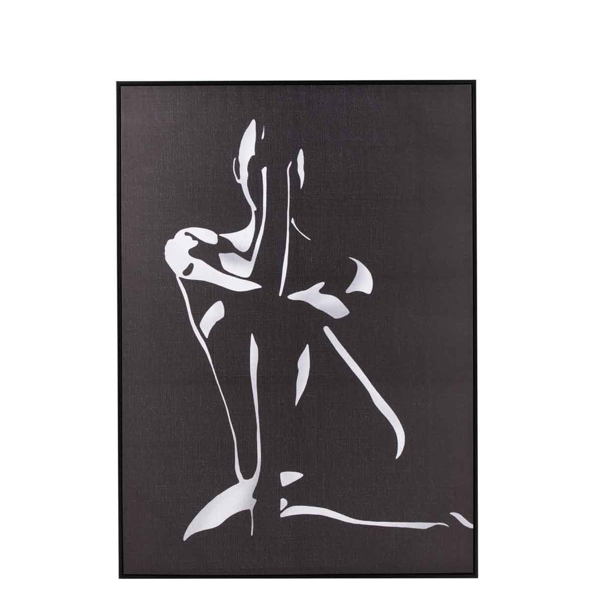 J-LINE Tableau déco  femme  82x122cm blanc & noir