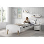 Voir la diapositive 6 : Paris Prix Pack - Lit Enfant, Chevet, Barrière & Coffre  Kiddy  90x200cm Blanc