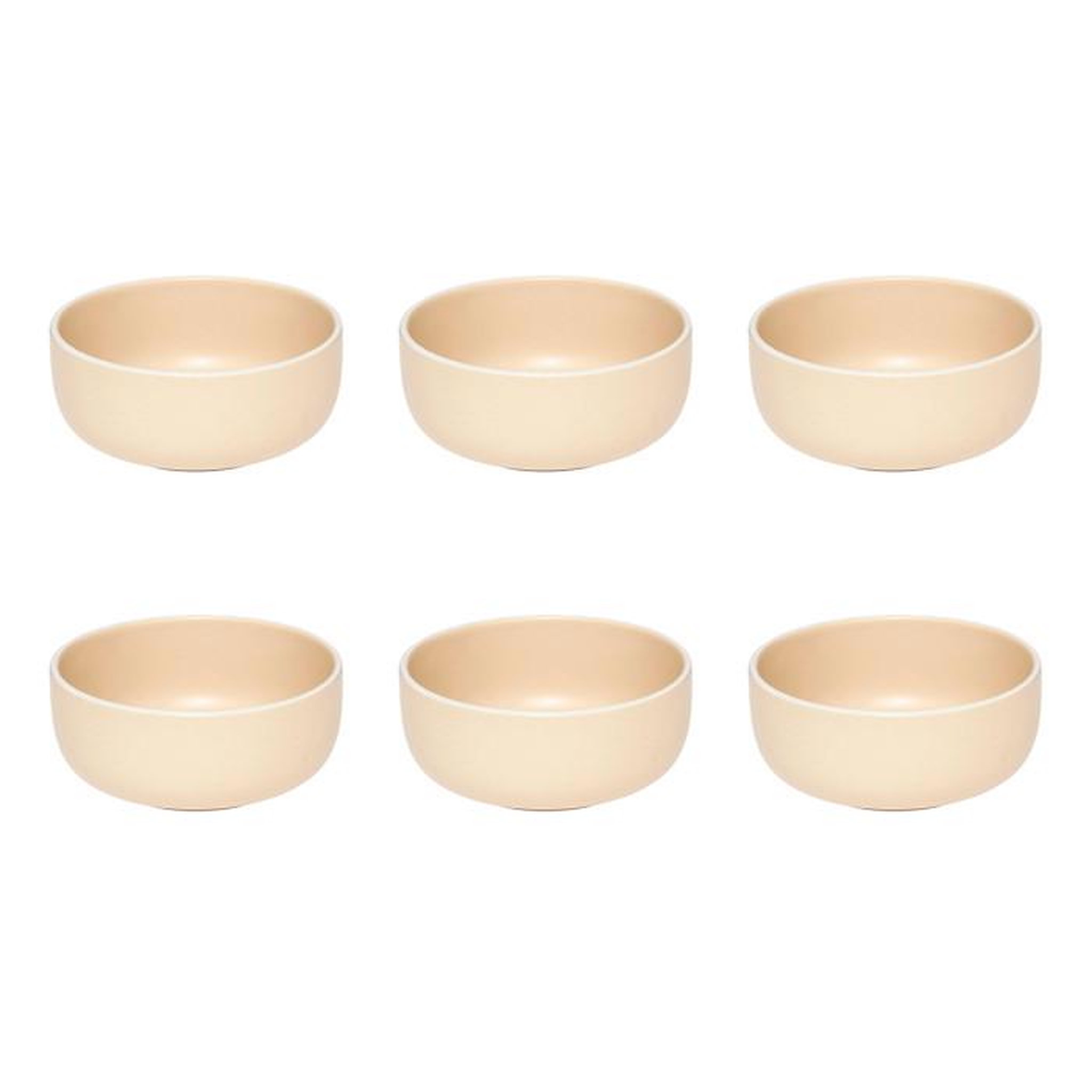 SECRET DE GOURMET Lot de 6 Coupelles en Grès  Alix  14cm Beige
